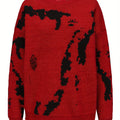 Abstract Pattern Knit Sweater