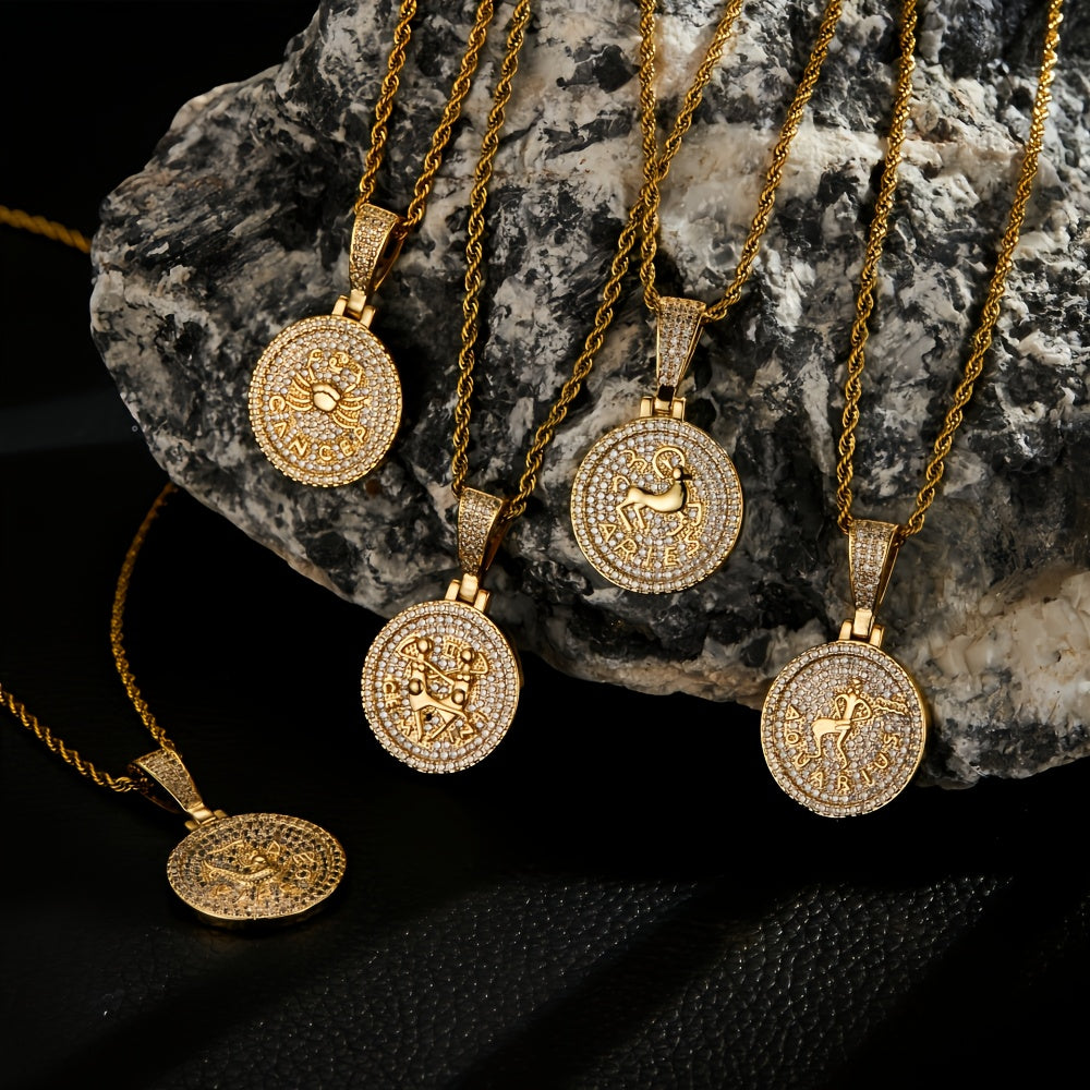 14k Gold Plated Zodiac Coins Necklace