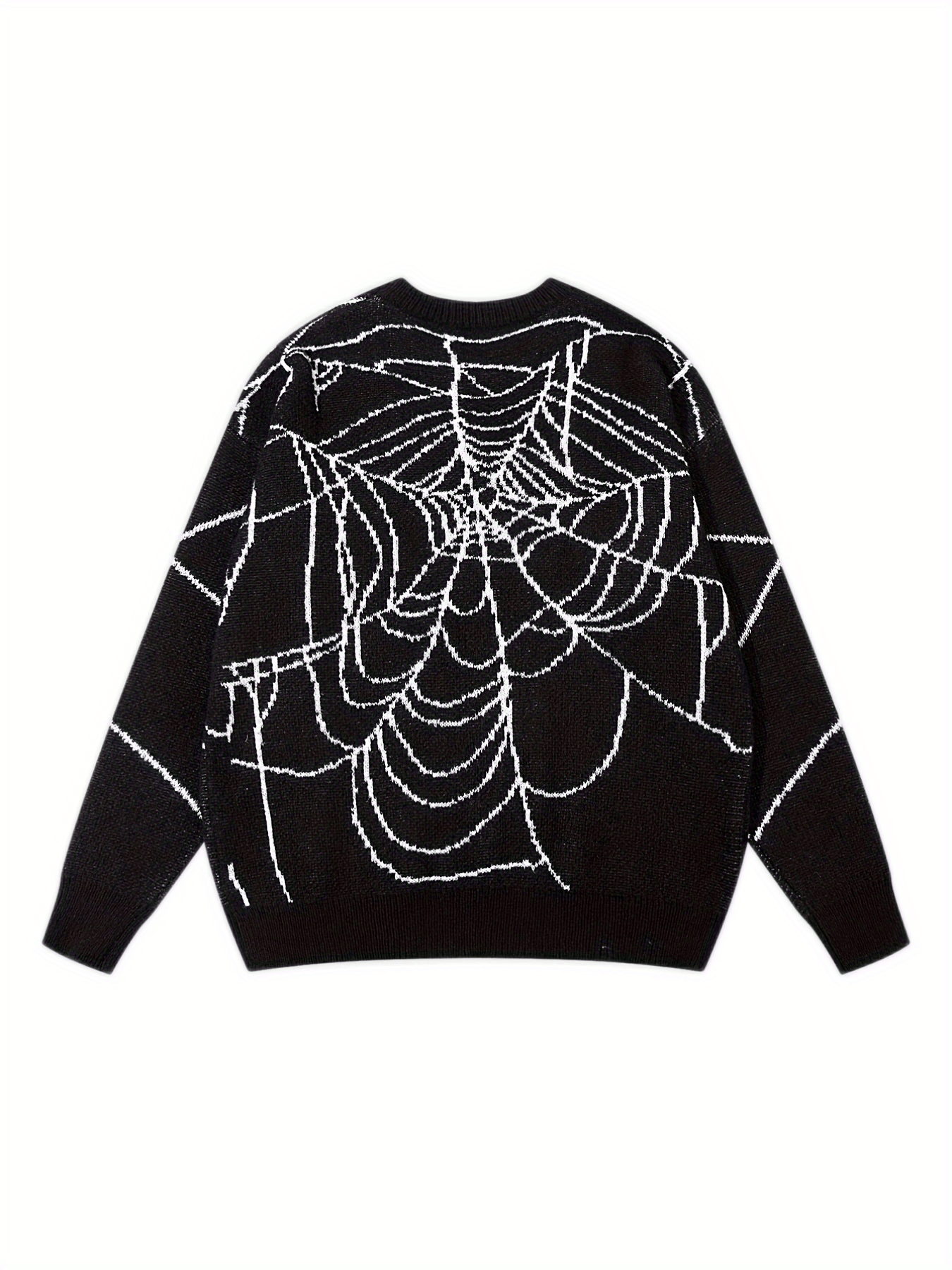 Spider Web Pattern Knitted Sweater