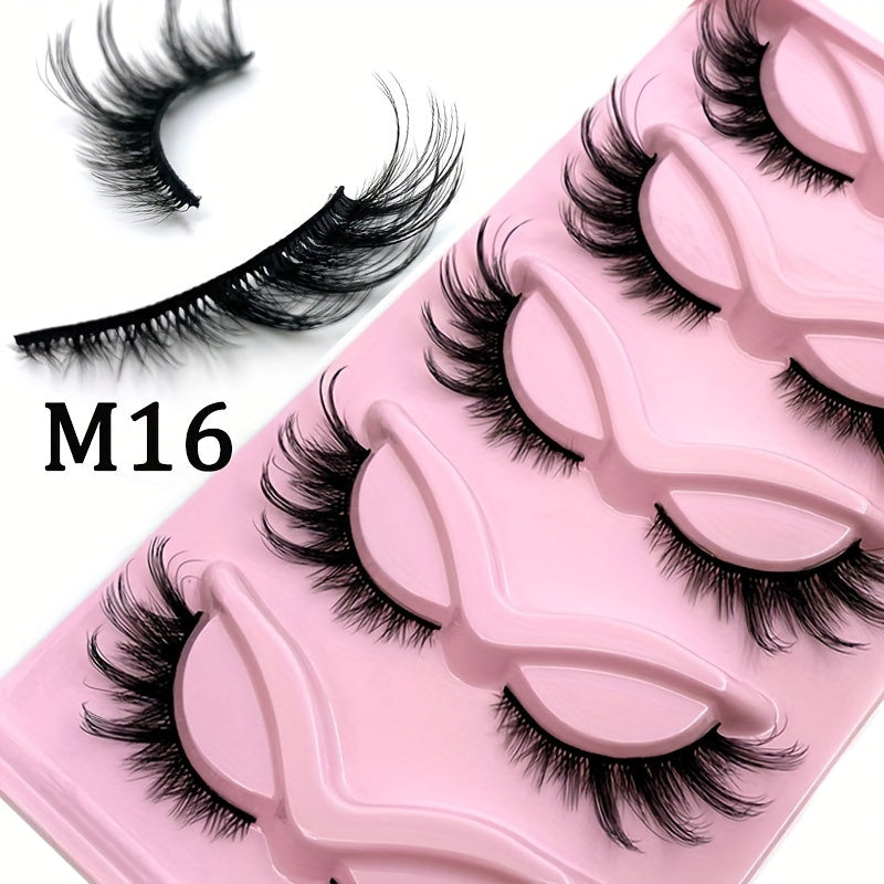 5 Pairs of Luxurious Wispy Faux Mink Eyelashes