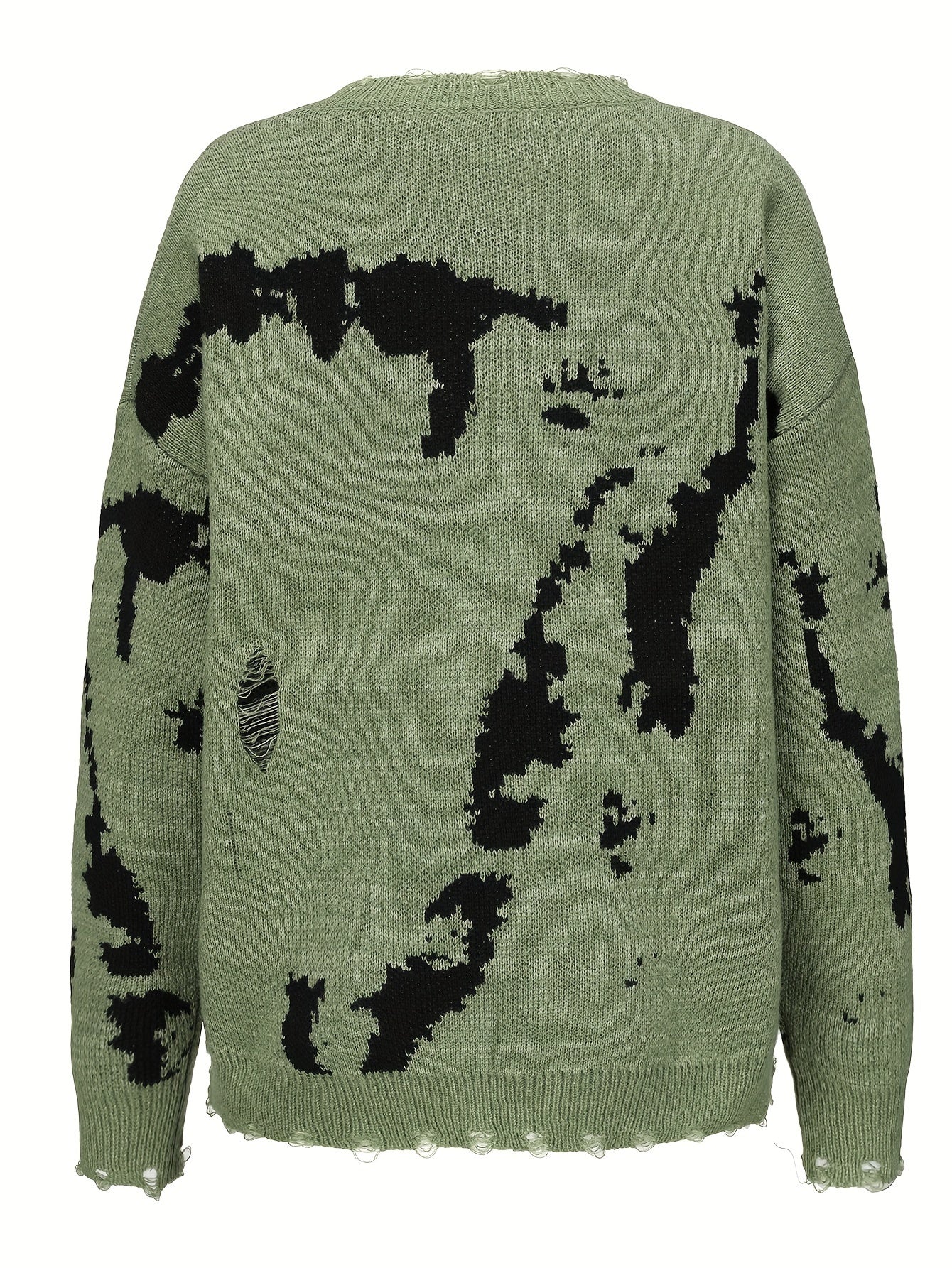 Abstract Pattern Knit Sweater