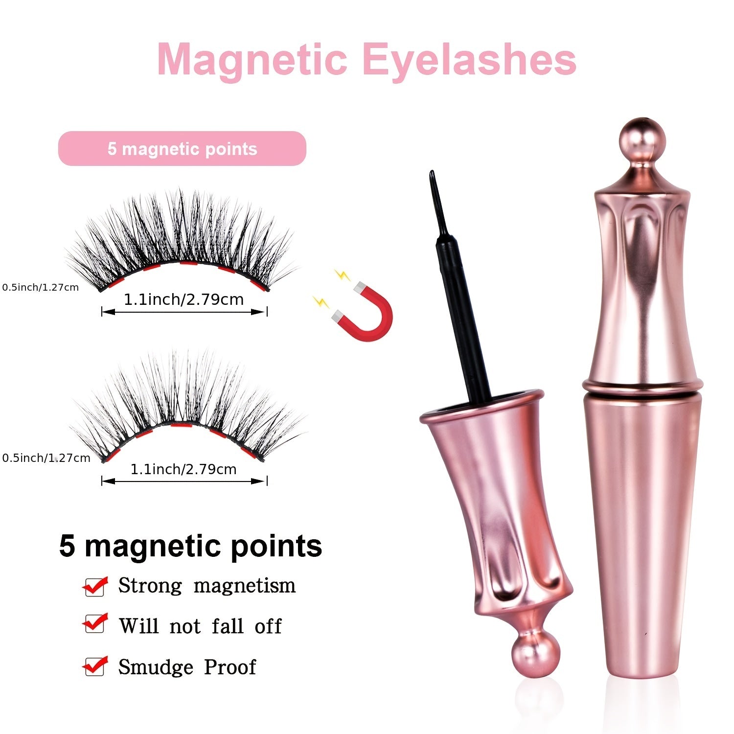 5 Pairs 3D Magnetic Eyelashes