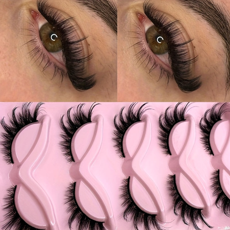 5 Pairs of Luxurious Wispy Faux Mink Eyelashes